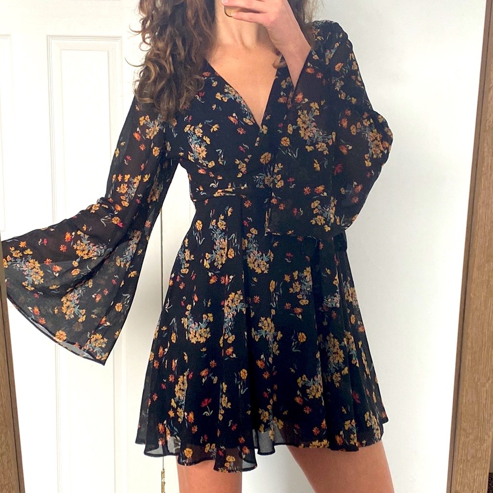 Free People floral flow dress